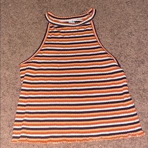 ribbed halter top tank